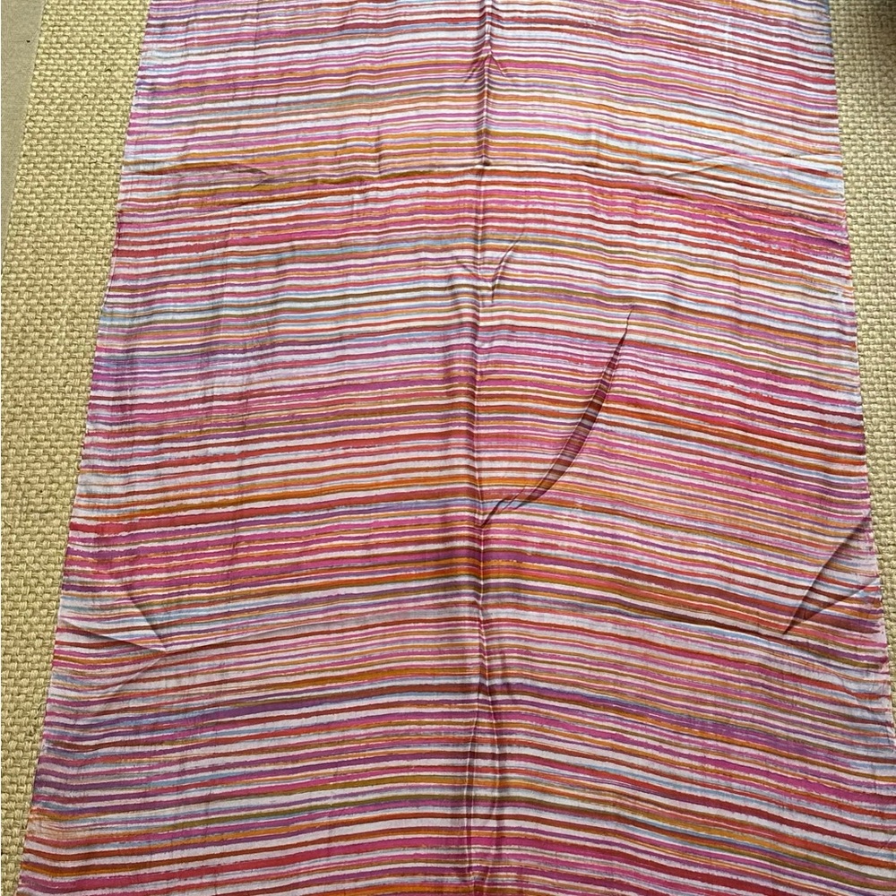 Striped Multicolor Silk Scarf